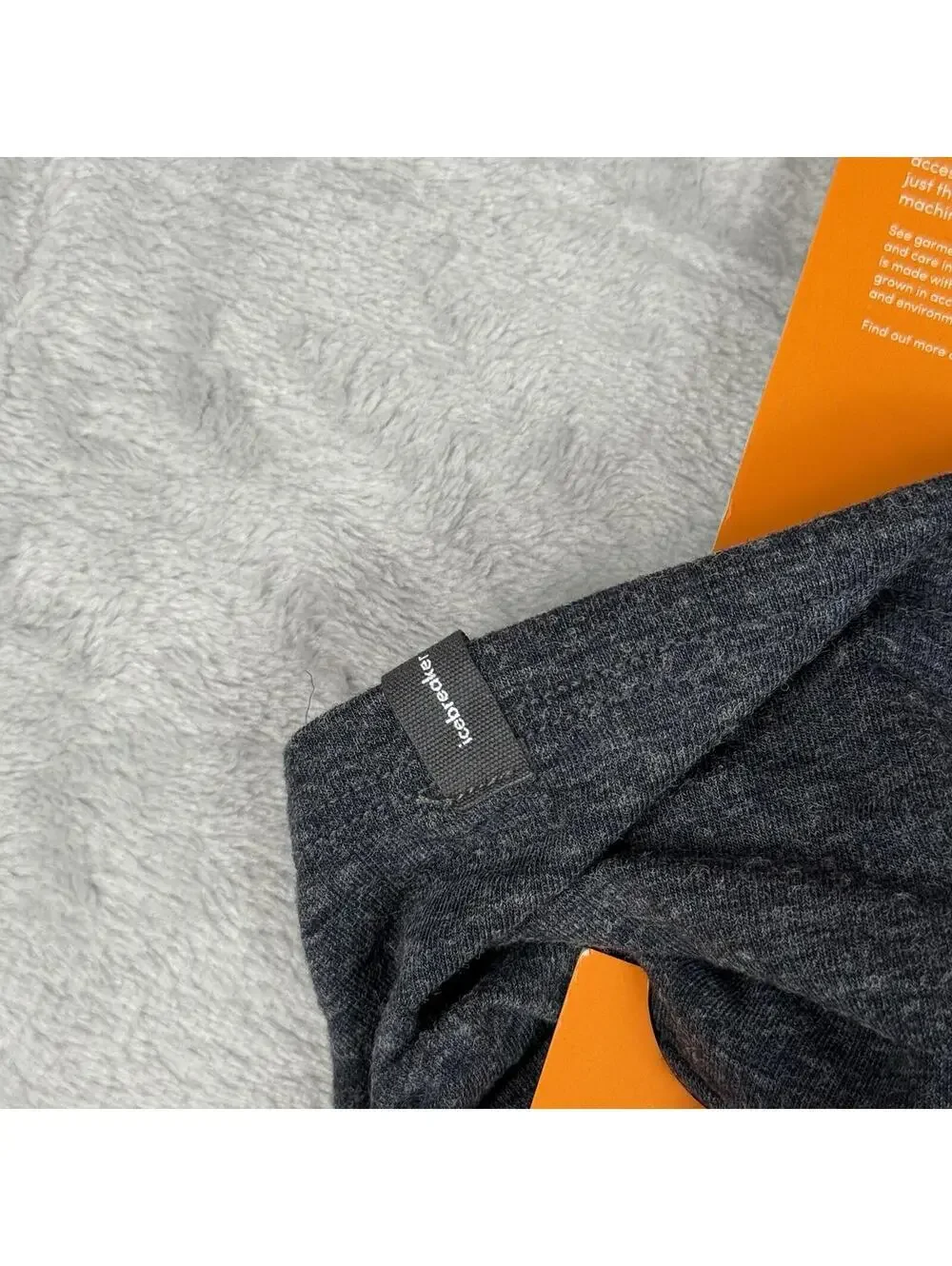 Icebreaker Merino Wool Neck Gaiter Adult Flexi Chute Gray One Sz Hiking Fishing